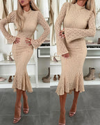 Lace Mock-Neck Mermaid Dress — Noélla Montréal