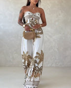 Backless Wide-Leg Cutout Jumpsuit