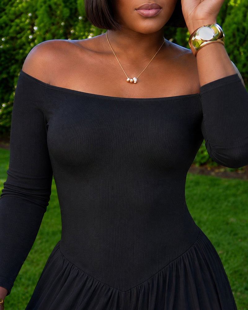 Chiffon Off-Shoulder Jumpsuit