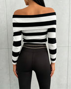 Striped Off-Shoulder Top