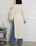 Textured Lantern-Sleeve High-Neck Sweater — Noélla Montréal
