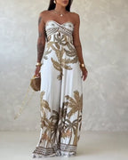 Backless Wide-Leg Cutout Jumpsuit