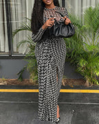 Geometric Slit Maxi Dress