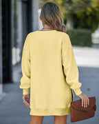 Drop-Shoulder Slit Zip Sweatshirt — Noélla Montréal