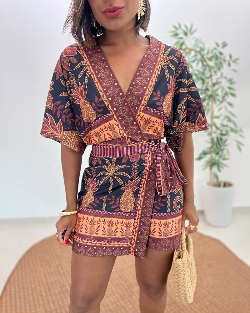 V-Neck Wrap Romper