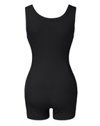 Ribbed U-Neck Romper