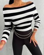 Striped Off-Shoulder Top