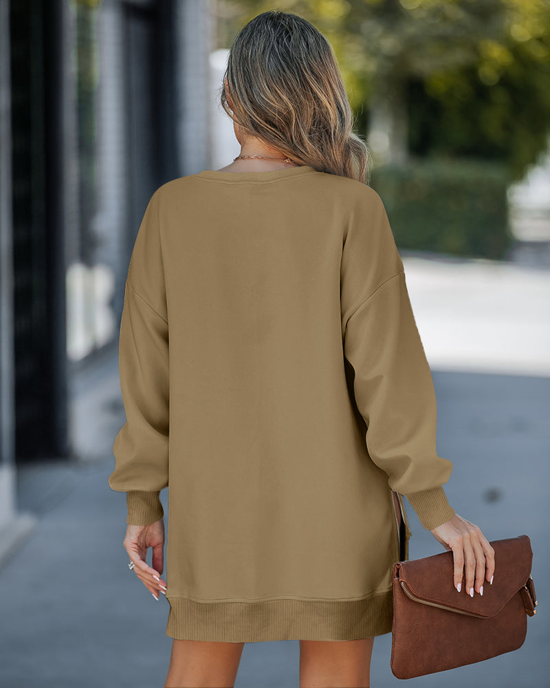 Drop-Shoulder Slit Zip Sweatshirt — Noélla Montréal