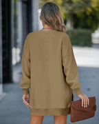 Drop-Shoulder Slit Zip Sweatshirt — Noélla Montréal