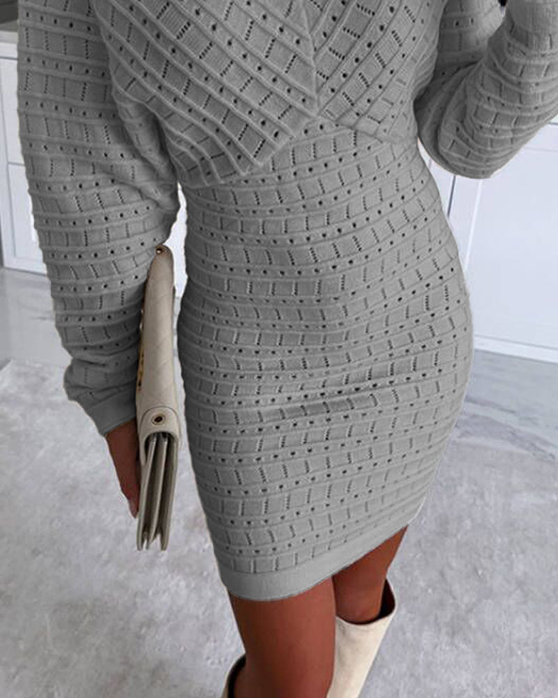V-Neck Cutout Dress
