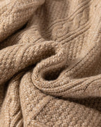 Cable-Knit Drop-Shoulder Sweater