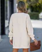 Drop-Shoulder Slit Zip Sweatshirt — Noélla Montréal