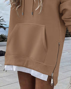 Drawstring Pocket Slit Hoodie — Noélla Montréal