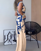 Floral Off-Shoulder V-Neck Jumpsuit