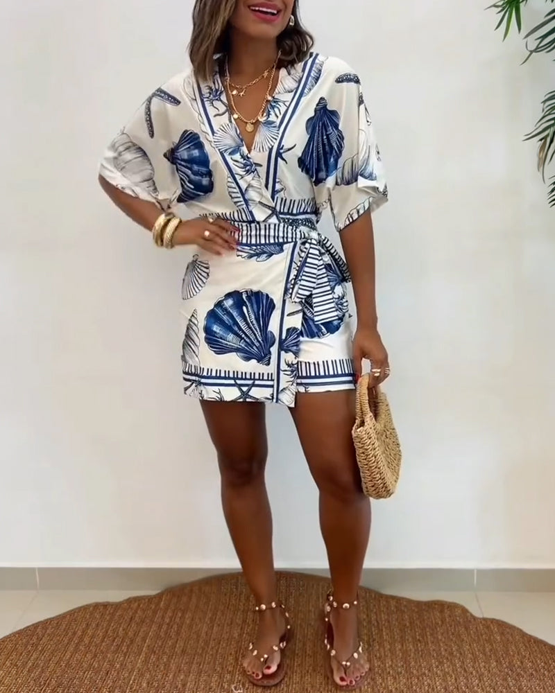 V-Neck Wrap Romper
