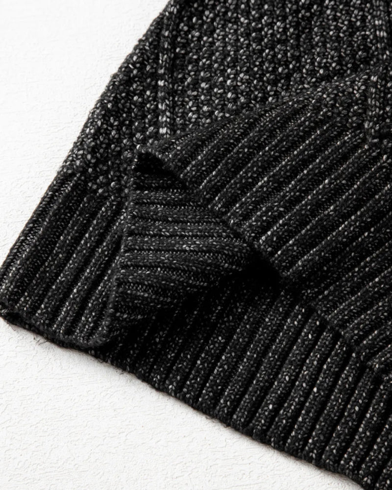 Cable-Knit Drop-Shoulder Sweater
