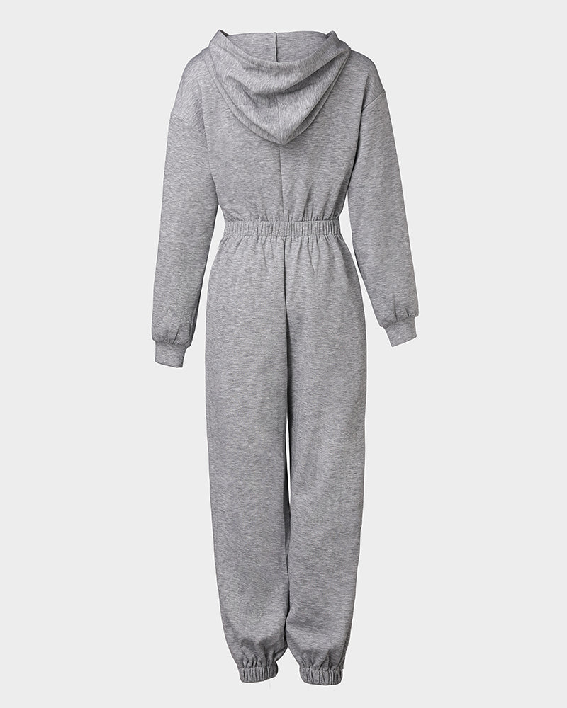 Hooded Pocket Jumpsuit