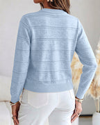 Beaded Pearl Cutout Cardigan