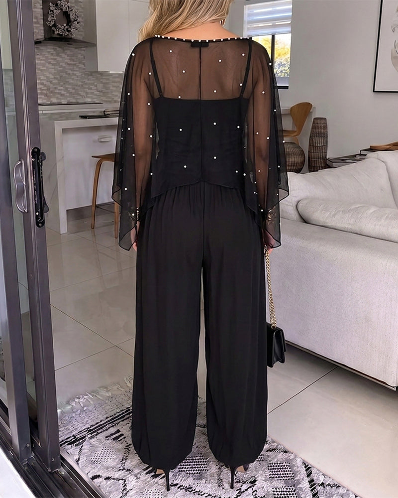 Chiffon Pearl Jumpsuit