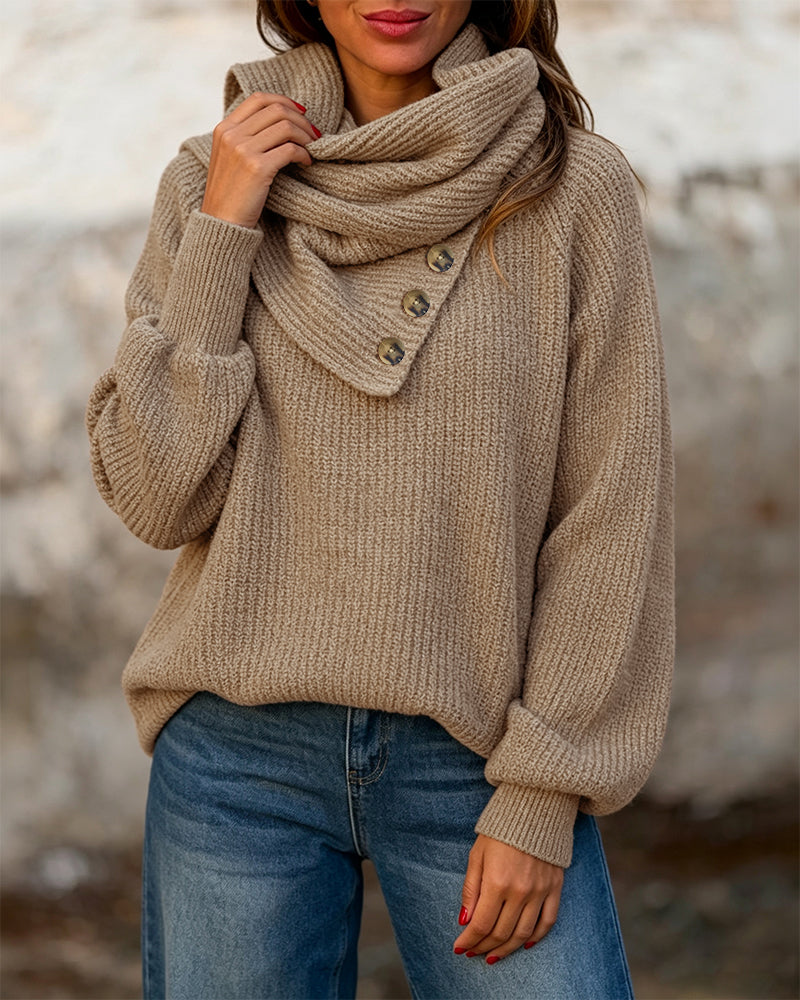 Cowl-Neck Wrap Sweater — Noélla Montréal