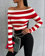 Striped Off-Shoulder Top