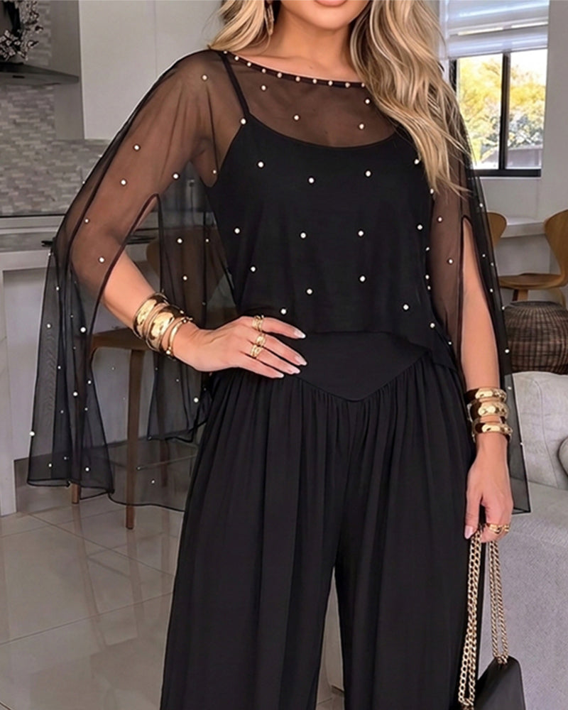 Chiffon Pearl Jumpsuit