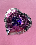 Heart Sequin Contrast Top