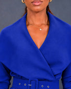 V-Neck Wrap Slit Midi Dress — Noélla Montréal