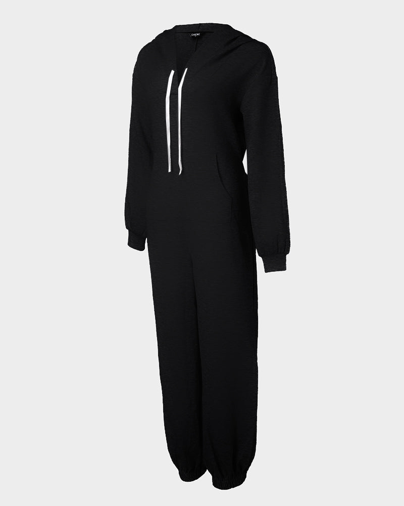 Hooded Pocket Jumpsuit
