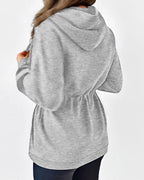 Hooded Drawstring Pocket Cardigan — Noélla Montréal