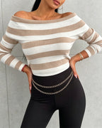 Striped Off-Shoulder Top