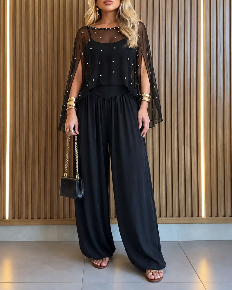 Chiffon Pearl Jumpsuit