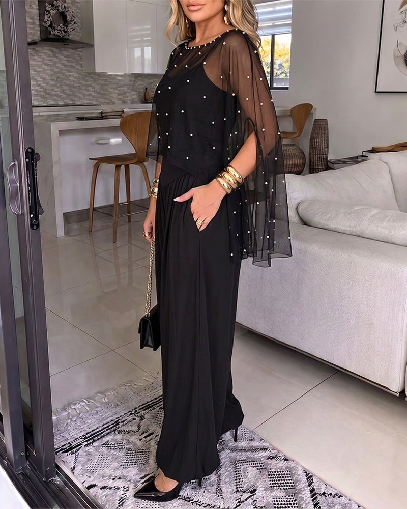Chiffon Pearl Jumpsuit