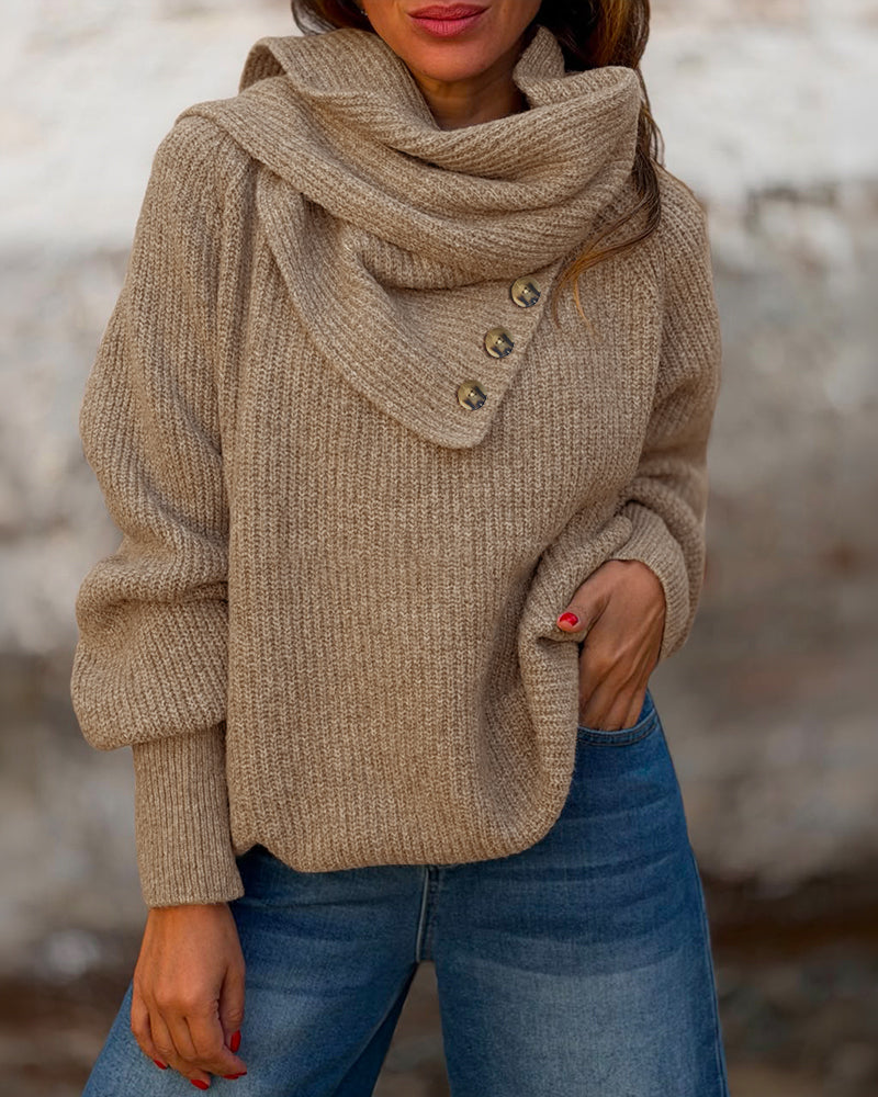 Cowl-Neck Wrap Sweater — Noélla Montréal