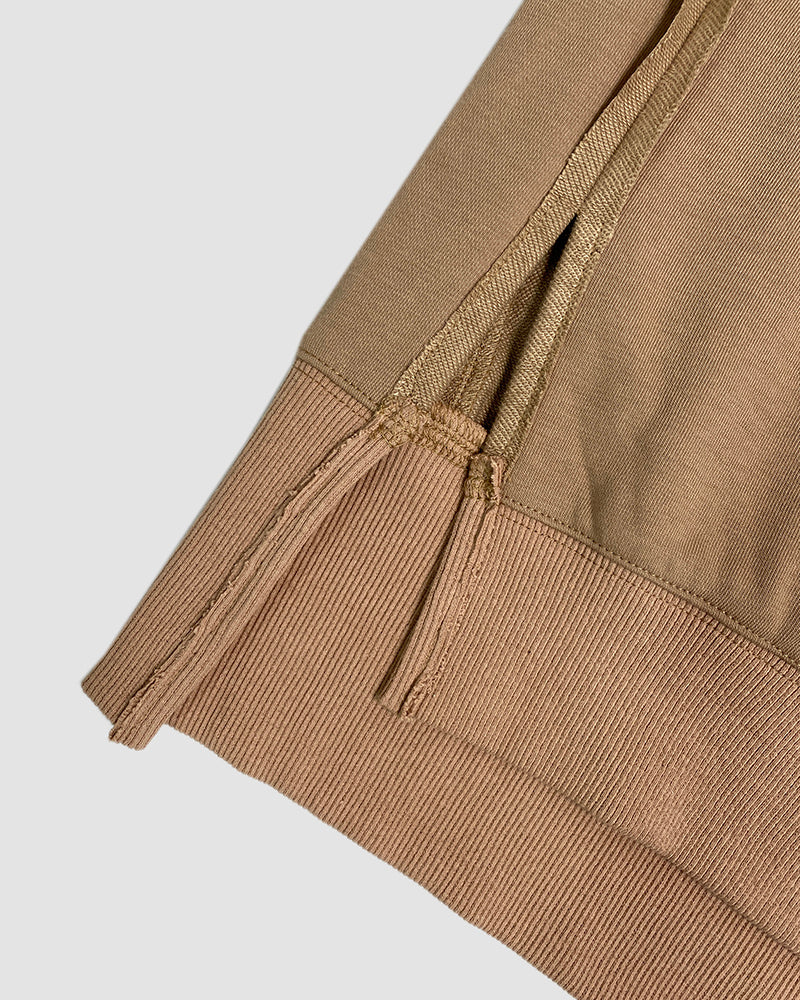 Snap-Button Drop-Shoulder Slit Sweatshirt