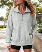 Half-Zip Pocket Sweatshirt