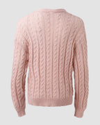 Cable-Knit Sequin V-Neck Cardigan