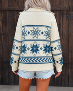 Half-Zip Drop-Shoulder Sweater