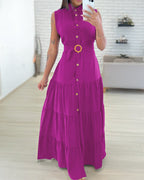 Ruched Slit Maxi Dress