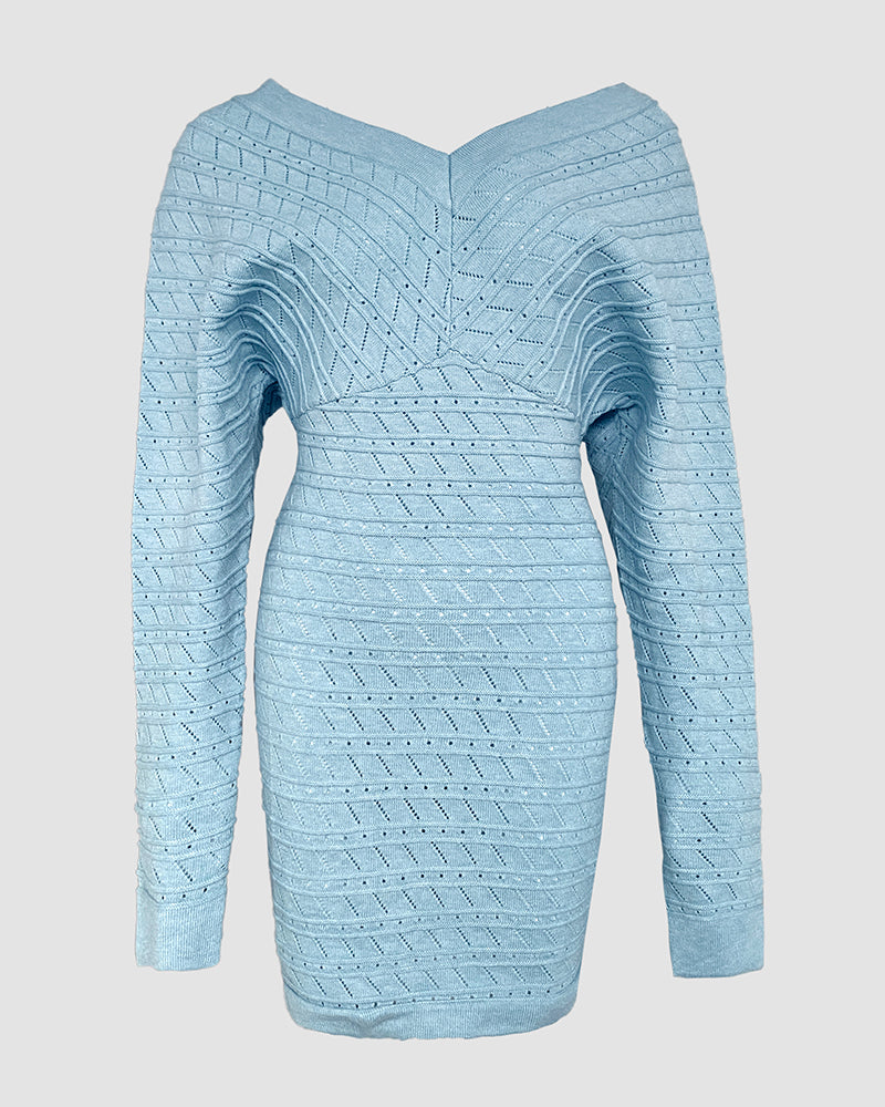 V-Neck Cutout Dress