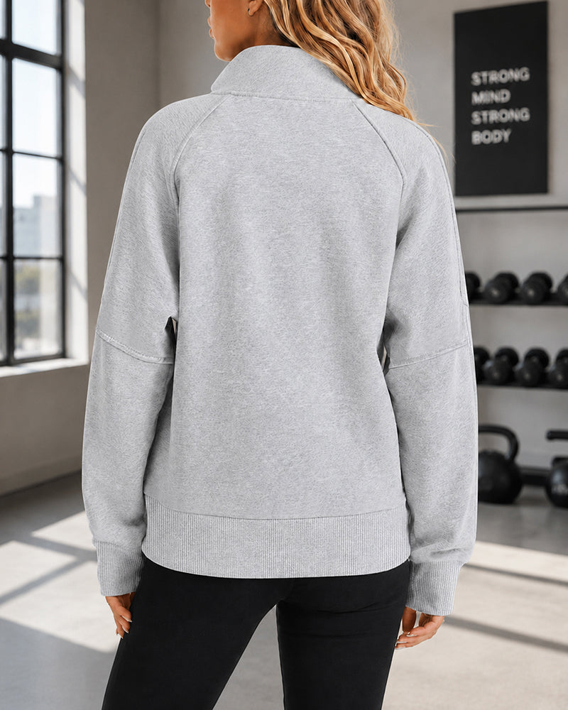 Half-Zip Pocket Sweatshirt