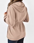 Hooded Drawstring Pocket Cardigan — Noélla Montréal