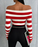 Striped Off-Shoulder Top