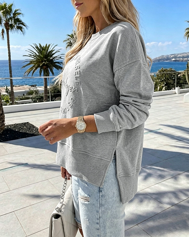 Slit Sweatshirt