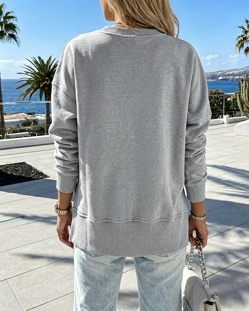 Slit Sweatshirt