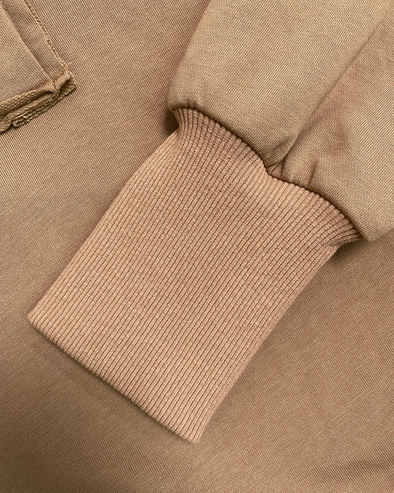 Snap-Button Drop-Shoulder Slit Sweatshirt
