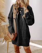 Cable-Knit Drop-Shoulder Sweater