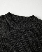 Cable-Knit Drop-Shoulder Sweater