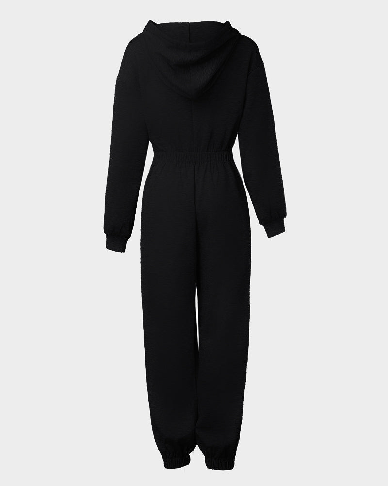 Hooded Pocket Jumpsuit