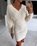 V-Neck Cutout Dress